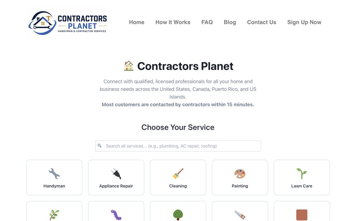 Contractors Planet — nationwide contractor directory